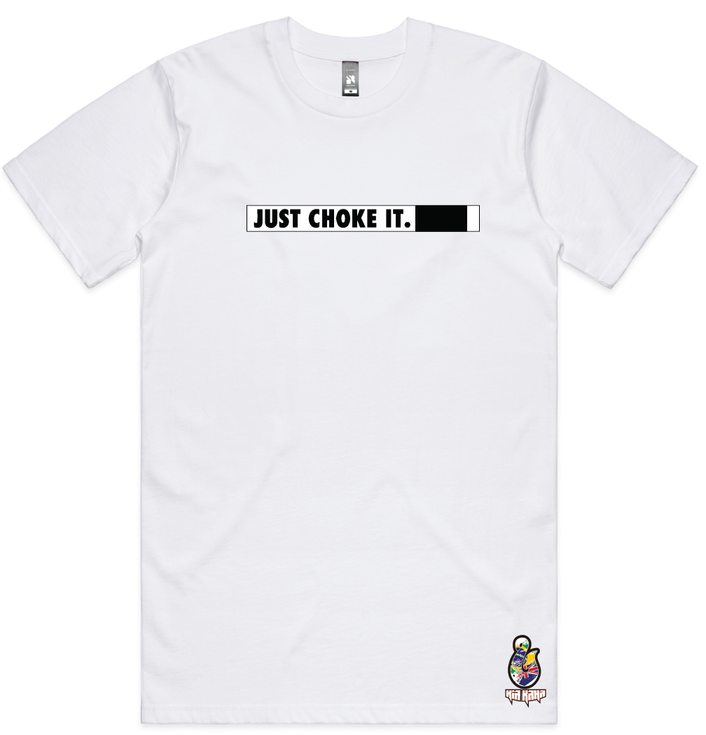 Adults "Just Choke It" BJJ White Belt Tee